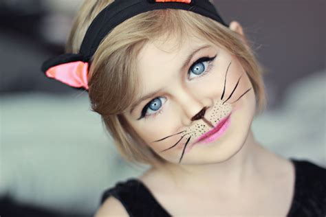 easy kitty makeup|cat makeup girl.